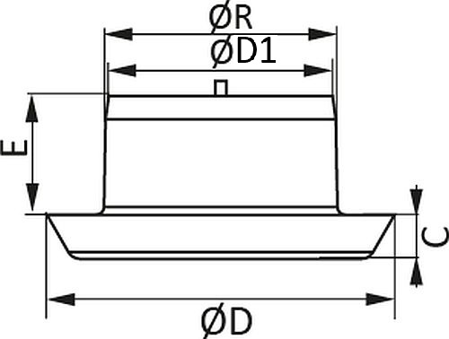 Анемостаты ERA АПВП диаметр D=100-200 мм приточно-вытяжные регулируемые, с фланцем, корпус - пластик, цвет - белый