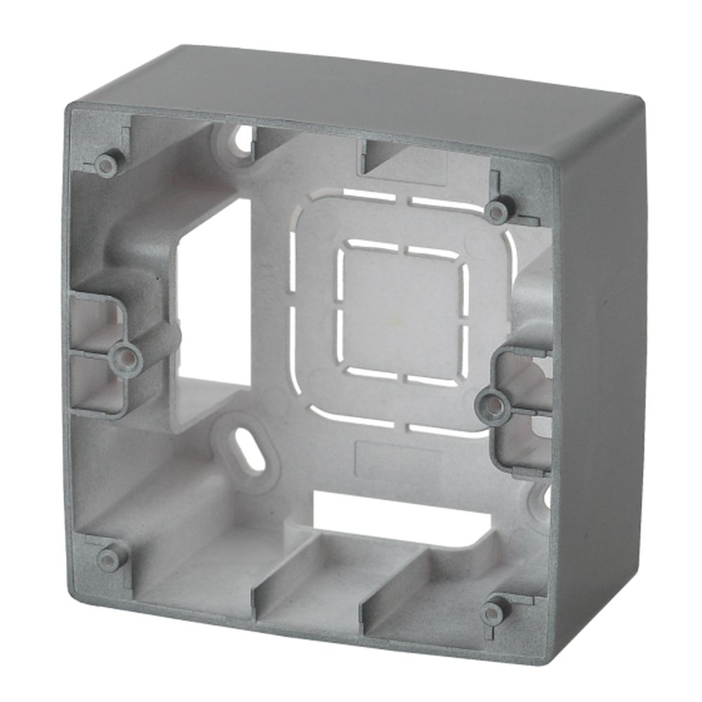 Коробка ЭРА12 для накладного монтажа 1 пост, материал - полипропилен, цвет - графит