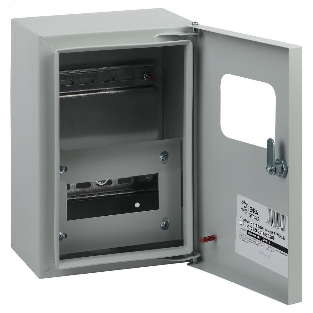 Корпус металлический ЭРА SIMPLE ЩУРн-1/6 IP31 285х190х145, навесной, цвет - серый