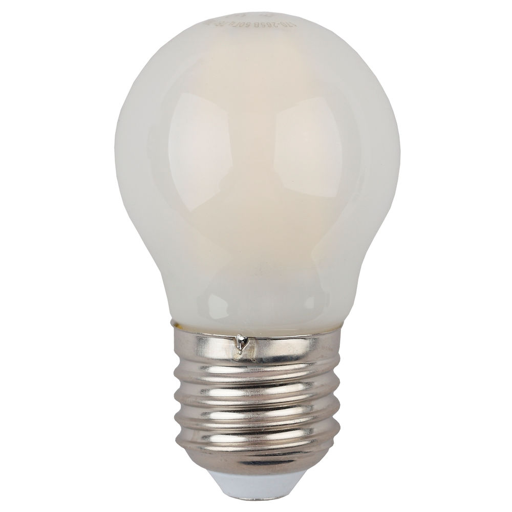 Лампа светодиодная ЭРА F-LED P45 E27 Шар 45 мм мощность - 9 Вт, цоколь - E27, световой поток - 790 лм, цветовая температура - 4000К, тип лампы - светодиодная LED, цвет свечения - нейтральный белый, форма - шарообразная