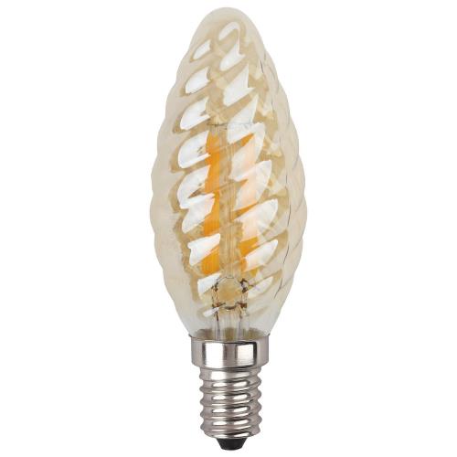 Лампы светодиодные ЭРА F-LED BTW E14 Свеча витая 35 мм мощность - 9 Вт, цоколь - E14, световой поток - 770 лм, цветовая температура - 2700К, тип лампы - светодиодная LED, форма - свеча витая