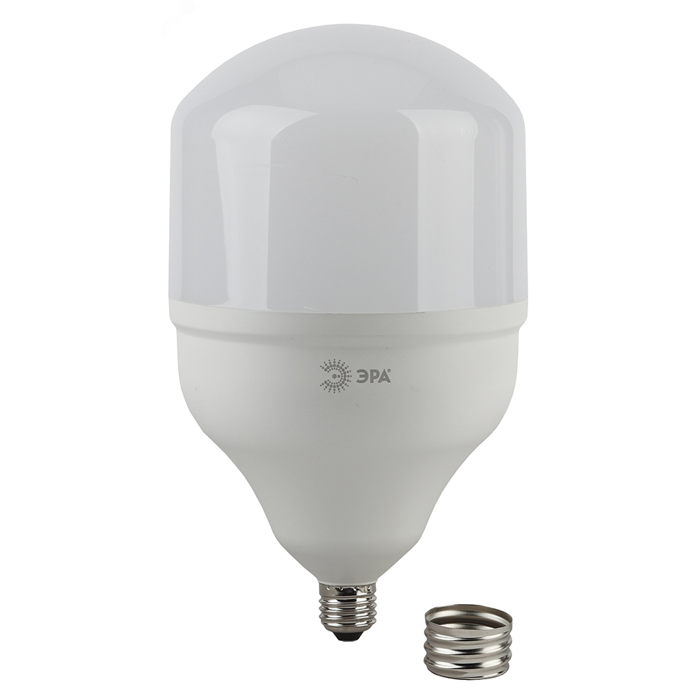 Лампа светодиодная ЭРА POWER 140 мм мощность - 65 Вт, цоколь - E27, световой поток - 5200 лм, цветовая температура - 6500 К, холодный дневной, форма  - цилиндрическая