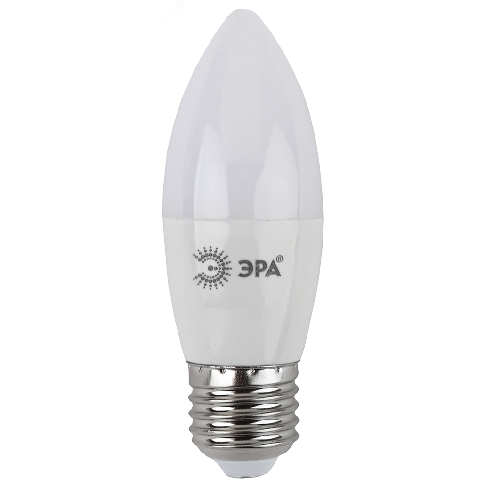 Лампа светодиодная ЭРА STD B35 37 мм мощность - 9 Вт, цоколь - E27, световой поток - 720 лм, цветовая температура - 4000 К, нейтральный белый, форма  - свеча
