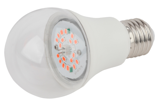 Лампы светодиодные ЭРА FITO-10W-RB-E27-K для растений красно-синего спектра, 60 мм, мощность - 10 Вт, цоколь - E27, цветовая температура - 1300 К, тип лампы - светодиодная LED, форма - грушевидная