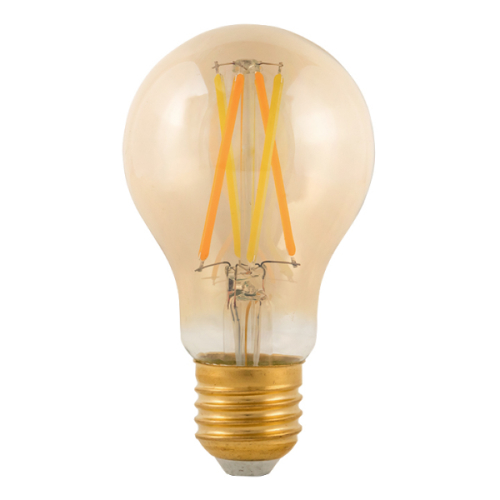 Лампы умные филаментные EKF Connect E27 60 мм, мощность - 6.5 Вт, цоколь - E27, световой поток - 725 лм, цветовая температура - 2300...5700 К, тип лампы - светодиодная LED, цвет свечения - теплый, холодный белый, форма - грушевидная