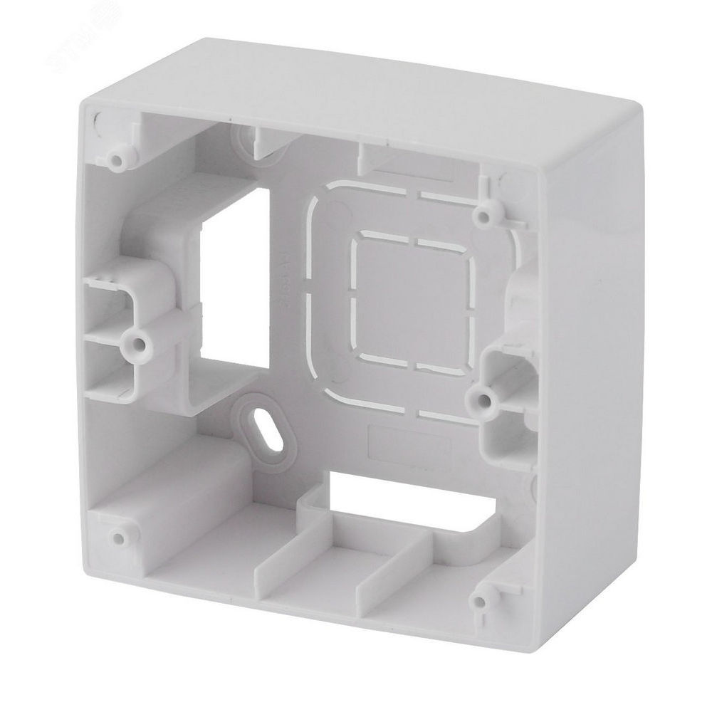 Коробка ЭРА ЭРА 12-6101-01 для накладного монтажа 1 поста, материал корпуса - поликарбонат, цвет - белый