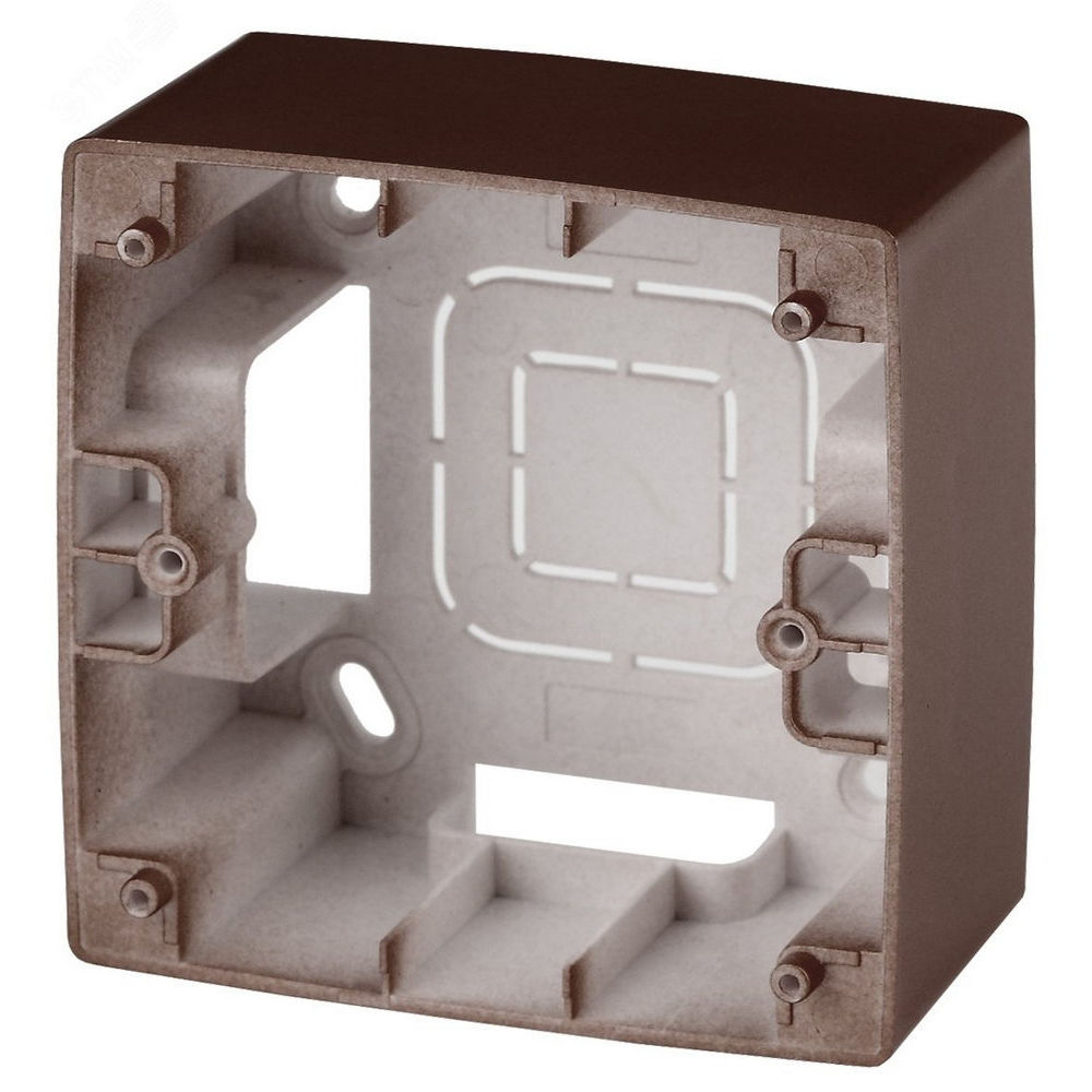 Коробка ЭРА ЭРА 12-6101-13 для накладного монтажа 1 поста, материал корпуса - поликарбонат, цвет - бронза