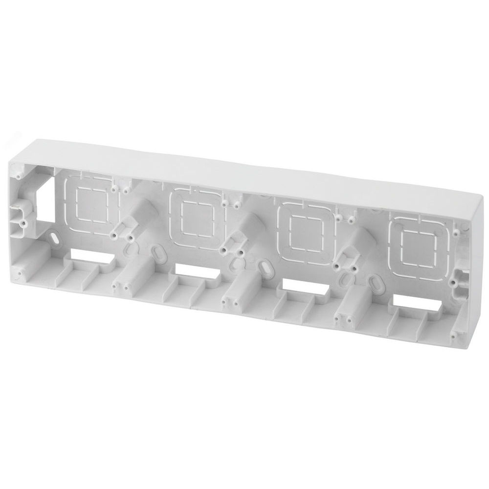 Коробка ЭРА ЭРА 12-6104-01 для накладного монтажа 4 поста, материал корпуса - поликарбонат, цвет - белый