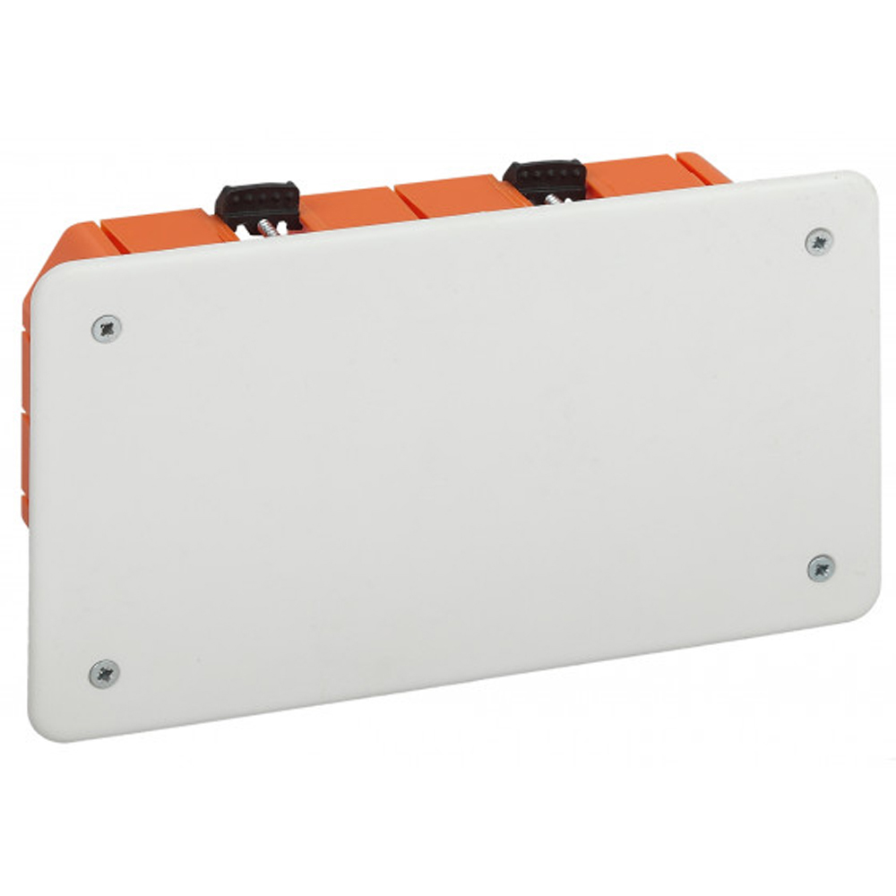 Коробка распаячная ЭРА KRP для скрытой установки, 172х96х45 мм, IP20, для полых стен, с пластиковыми лапками, саморезы в комплекте, корпус - полипропилен, цвет - оранжево-белый