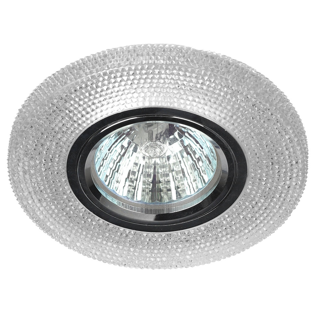 Светильник cо светодиодной подсветкой ЭРА DK LD1 WH 50 Вт, точечный, цоколь GU5.3, декоративный, цветовая температура - 4000 K, IP20, цвет - прозрачный