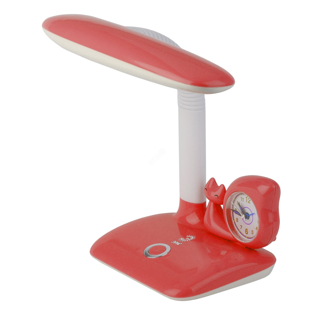 Светильник светодиоидный ЭРА NLED-437-7W-R 7Вт настольный с часами, цветовая температура 3000-6000 К, IP20, цвет - красный