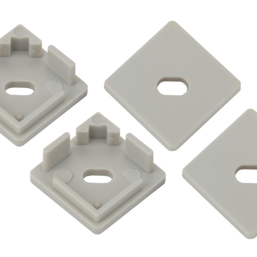 Набор заглушек для профиля ЭРА CAB261 материал - пластик, сквозные, цвет - белый, упак. 4 шт.