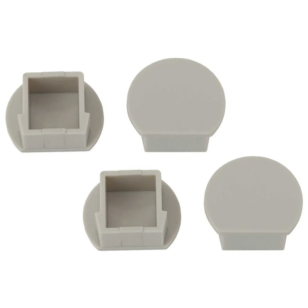 Набор заглушек для профиля ЭРА LF281 материал - пластик, глухие круглые, цвет - белый, упак. 4 шт.