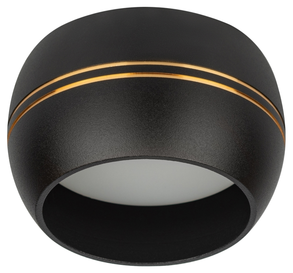 Светильник настенно-потолочный ЭРА OL13 декоративный под лампу до 12 Вт, цоколь - GX53, тип лампы - светодиодная LED, материал корпуса - алюминий, цвет - черный/золото