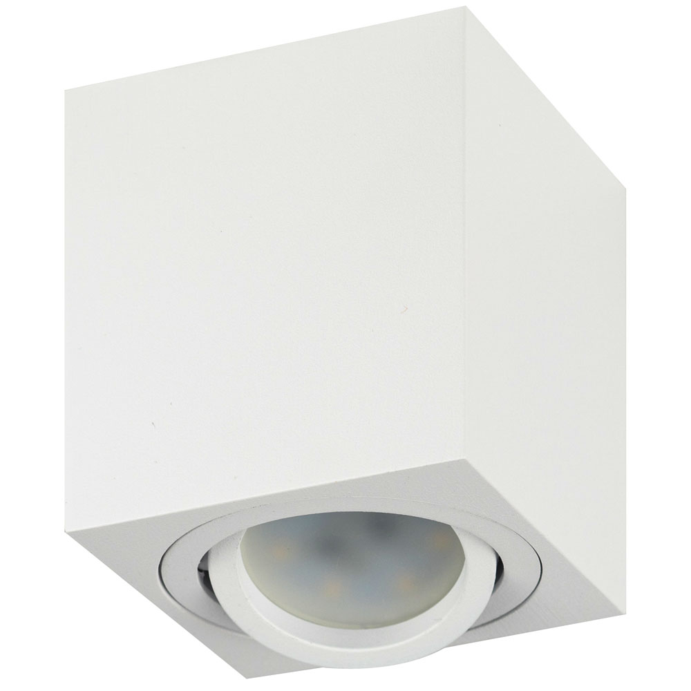 Светильник настенно-потолочный ЭРА OL22, поворотный, цоколь GU10, под лампу MR16 до 35 Вт, цвет - белый