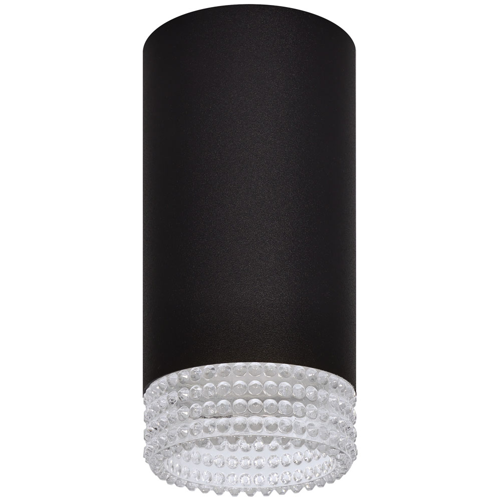 Светильник настенно-потолочный ЭРА OL40, цоколь GU10, под лампу MR16 до 12 Вт, цвет - черный/прозрачный