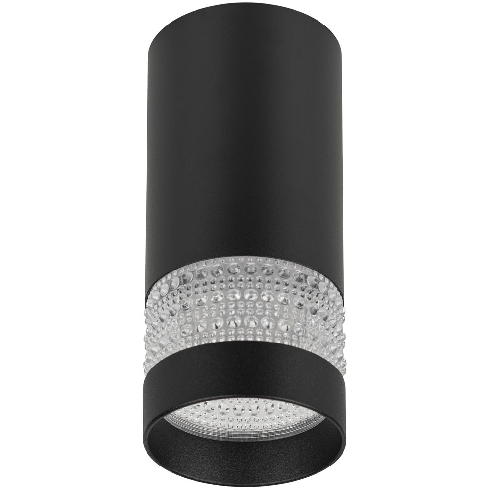 Светильник настенно-потолочный ЭРА OL41, цоколь GU10, под лампу MR16 до 12 Вт, цвет - черный/белый