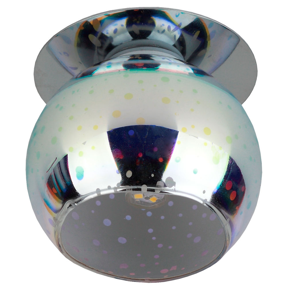 Светильник встраиваемый ЭРА DK88 3D-звездный дождь 35 Вт декоративный, цоколь G9, под LED лампу, IP20, цвет – серебро-мультиколор