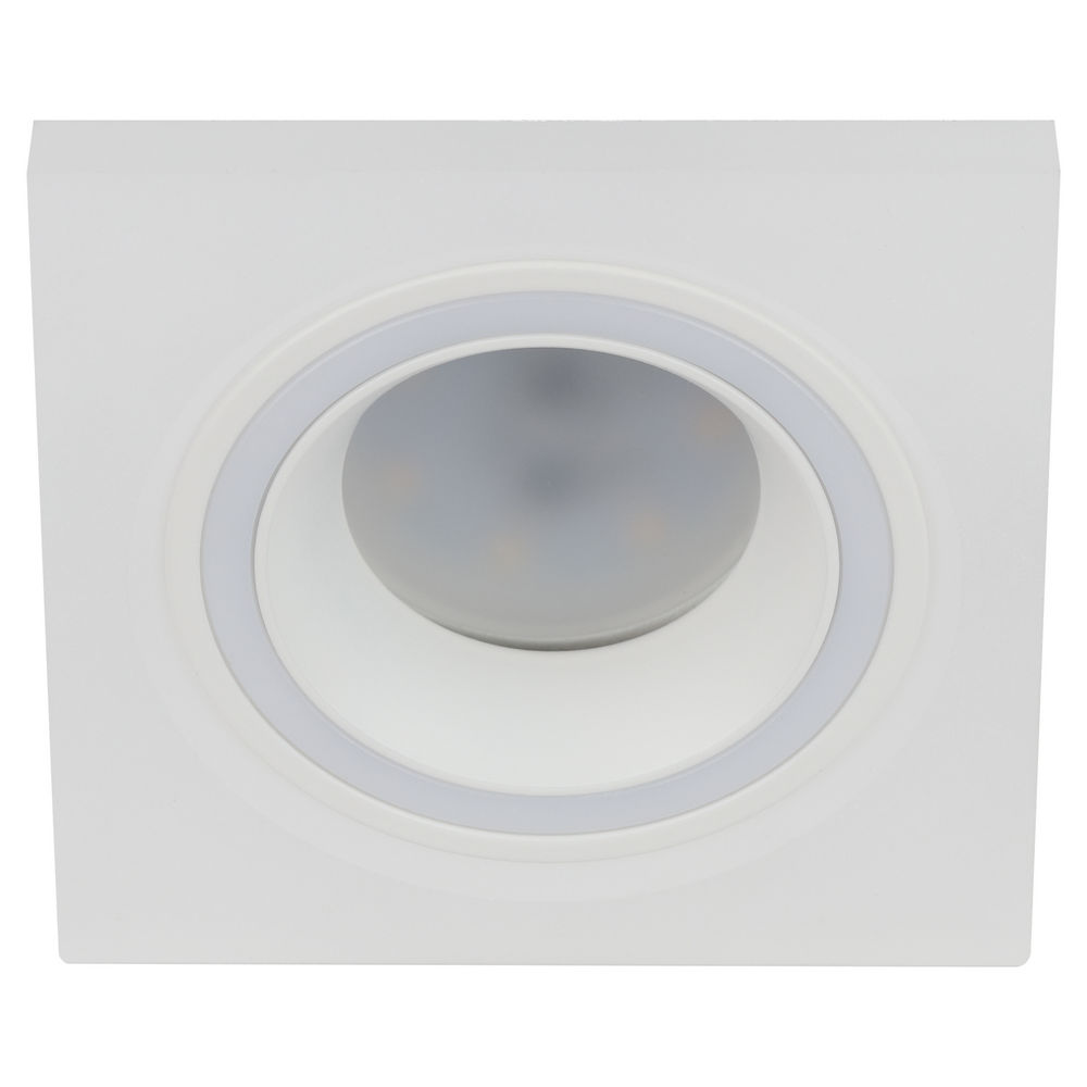 Светильник ЭРА DK91 50 Вт встраиваемый, декоративный, цоколь GU5.3, под лампу MR16, IP20, цвет – белый