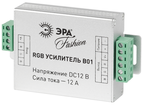 Усилители сигнала ЭРА RGBpower-12-B01 для для контроллеров RGB-лент, мощность - 144 Вт, IP20