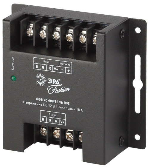 Усилители сигнала ЭРА RGBpower-12-B02 ля для контроллеров RGB-лент, мощность - 216 Вт, IP20