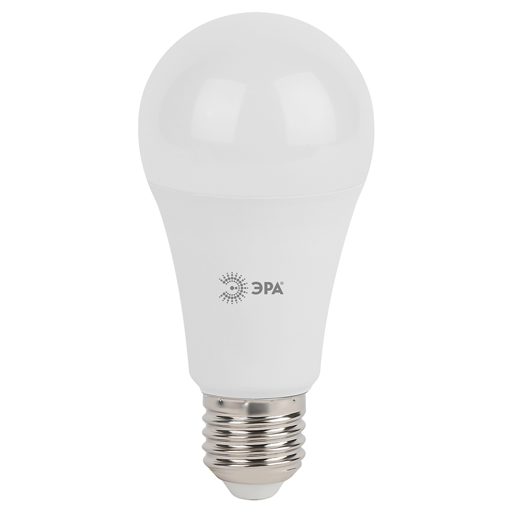 Лампа светодиодная ЭРА STD A60 60 мм мощность - 17 Вт, цоколь - Е27, световой поток - 1360 лм, цветовая температура - 6000 K, холодный дневной свет, форма - груша