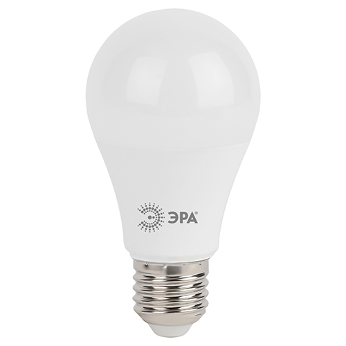 Лампы светодиодные ЭРА STD A60 60 мм мощность - 7-17 Вт, цоколь - Е27, световой поток - 560-1360 лм, цветовая температура - 2700-6000 K, форма - груша
