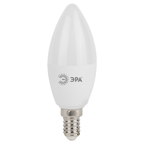 Лампы светодиодные ЭРА STD B35 35-37 мм мощность - 5-11 Вт, цоколь - Е14-E27, световой поток - 400-880 лм, цветовая температура - 2700-6000 K, форма - свеча