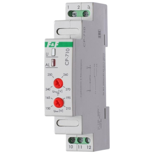 Реле напряжения Евроавтоматика F&F CP-721-30А, 50-450 В, 2 модуля, монтаж на DIN-рейке, IP20