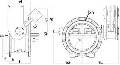 Клапан обратный поворотный FAF 2281D Ду200 Ру10, корпус - чугун GGG50, диск - чугун GGG50, уплотнение - EPDM, фланцевый, с гидравлическим тормозом