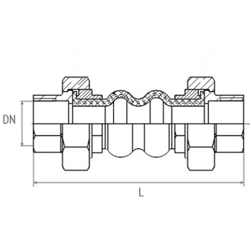 Компенсатор резиновый FAF 5070 1 1/2″ Ду40 Ру16, муфтовый