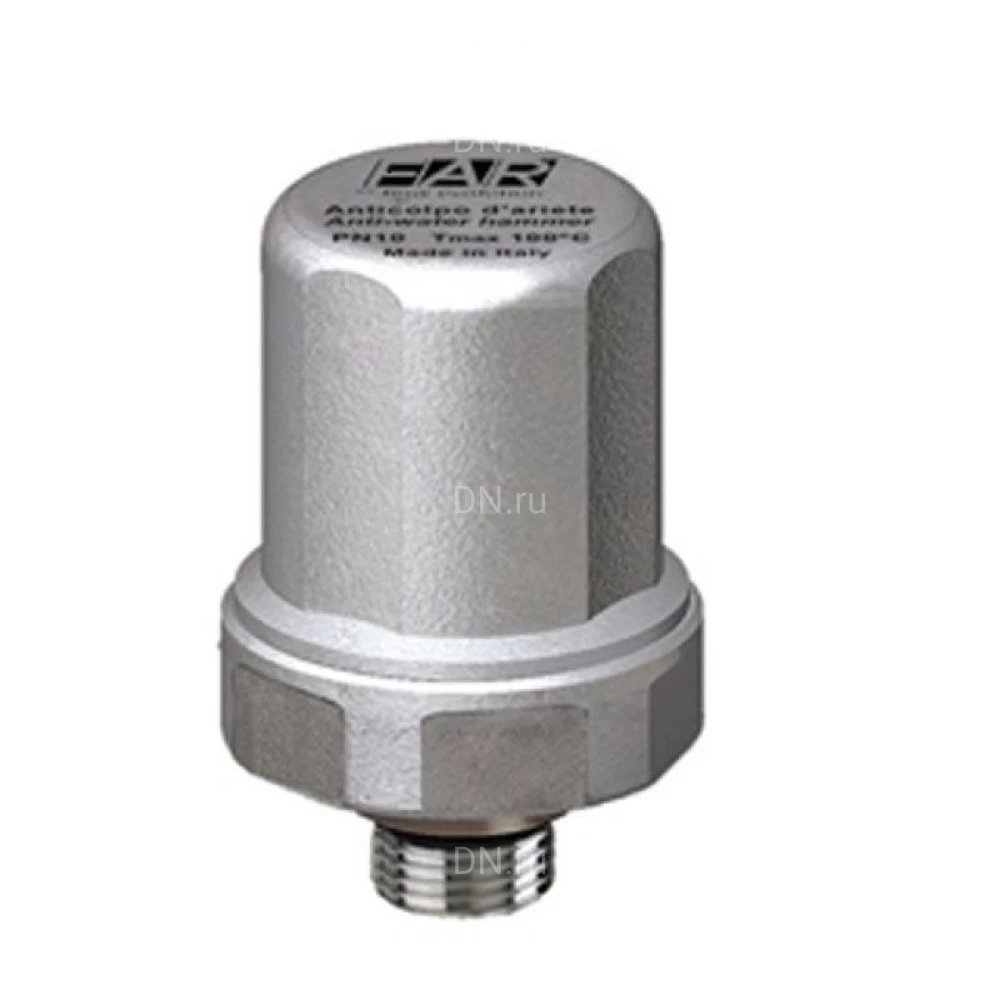 Гаситель гидроударов FAR FA 2895 1/2″ Ду15 Ру10, присоединение - наружная резьба, корпус - латунь CW617N
