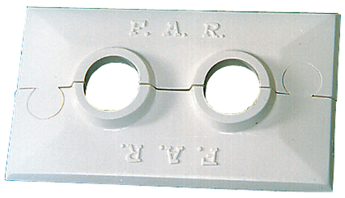 Розетки FAR FV 6150 Ду16-18 пластиковые для узлов нижнего подключения с межосевым расстоянием 35 мм