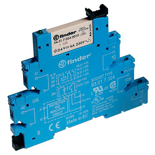 Модули интерфейсные FINDER 38 для электромеханического реле, 230-240В, IP20