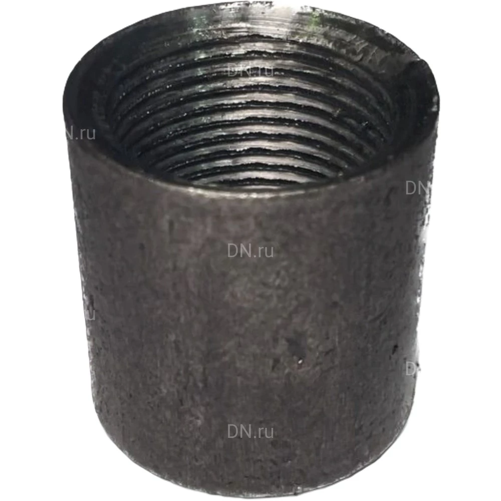 Муфта прямая Китай 1 1/2″ Ду40, корпус - сталь, внутренняя резьба, без покрытия