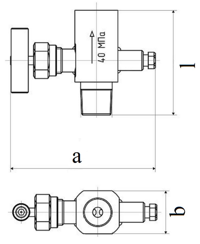 Блок клапанный ФИЗТЕХ БКН1-14 1/2″ Ду15 Ру400, корпус - нержавеющая сталь 12Х18Н10Т, материал иглы - нержавеющая сталь 14Х17Н2, уплотнение - PTFE