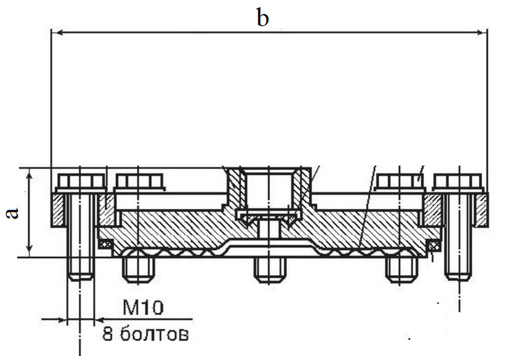 Разделитель сред мембранный ФИЗТЕХ РМ5320 Ду20 Ру60 корпус - нержавеющая сталь 12Х18Н10Т, мембрана - нержавеющая сталь 36HХTЮ, присоединение - фланцевое