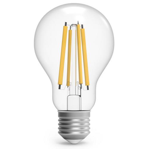 Лампы светодиодные Gauss Black Filament A60, прозрачные, 60 мм, мощность - 18 Вт, цоколь - E27, световой поток - 1600-1650 Лм, цветовая температура - 2700-4100 K, форма - грушевидная
