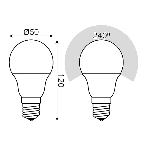 Лампа светодиодная Gauss Black E27 груша A60 60 мм мощность - 10 Вт, цоколь - E27, световой поток - 930 Лм, цветовая температура - 3000-4100 °К, цвет колбы - белый, цвет свечения - управляемый, форма - грушевидная