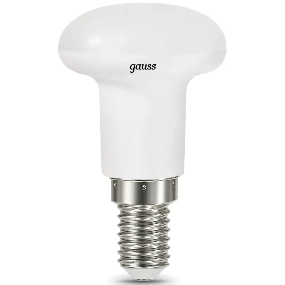 Лампа светодиодная Gauss R39 39 мм 4 Вт, 220 В, цоколь - E14, световой поток - 370 Лм, цветовая температура - 6500 К, форма - рефлекторная, холодный белый свет