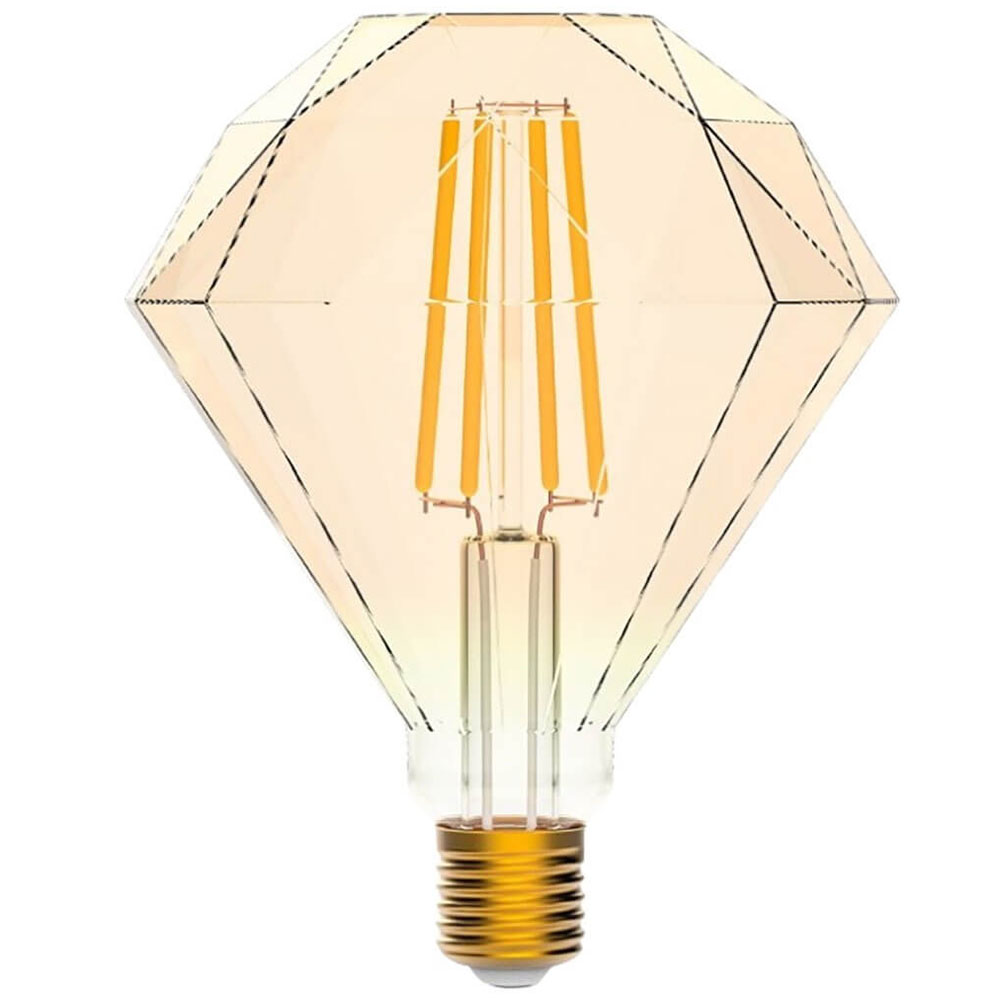 Лампа светодиодная умная Gauss Smart Home Filament Diamond 110 мм 6.5 Вт, 220 В, цоколь - E27, световой поток - 720 Лм, цветовая температура - 2000-5500 К, диммируемая, форма - оригинальная