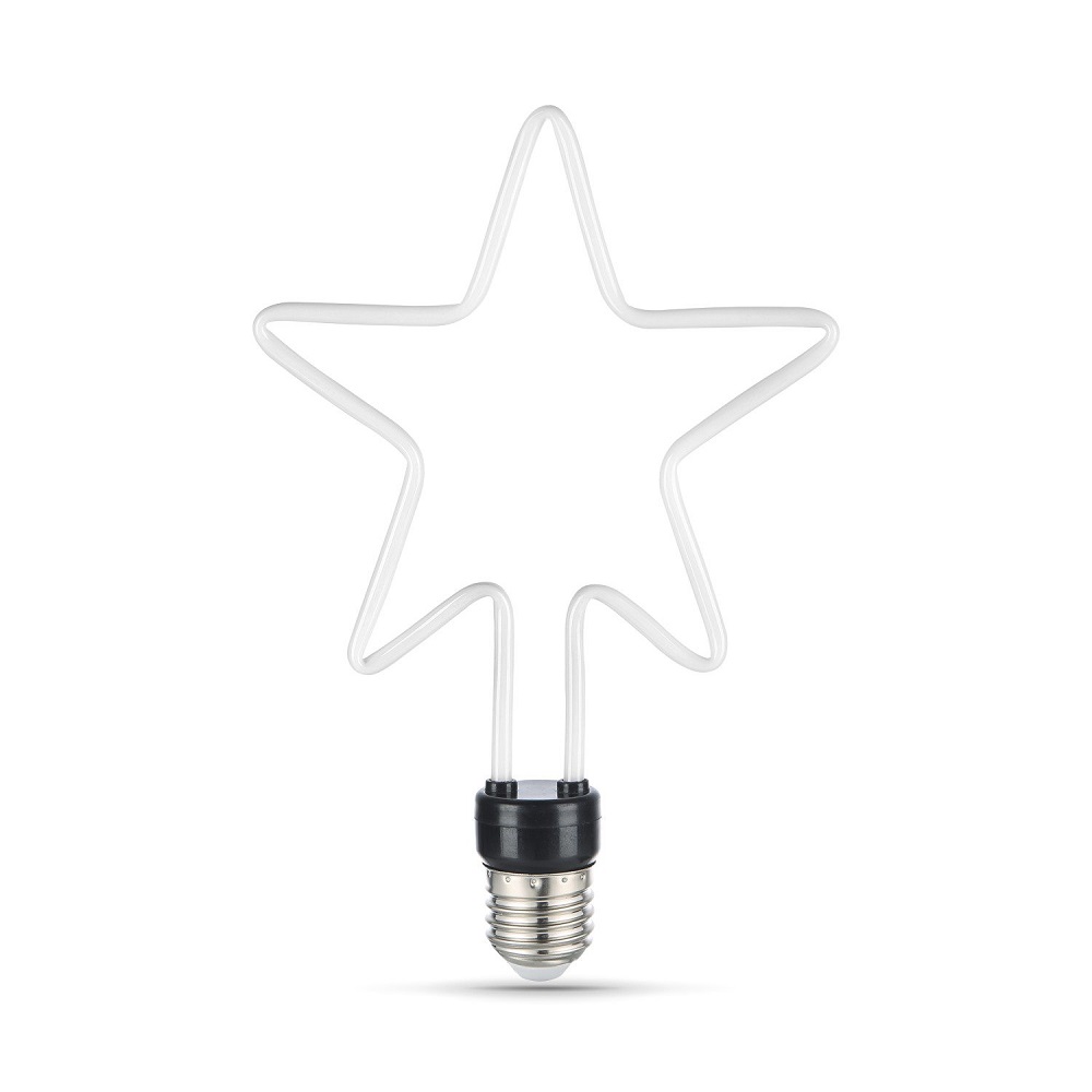 Лампа светодиодная Gauss Black Filament Artline Star E27 оригинальная 135 мм мощность - 7 Вт, цоколь - E27, световой поток - 580 лм, цветовая температура - 2700 °К, цвет свечения - теплый белый, форма - оригинальная