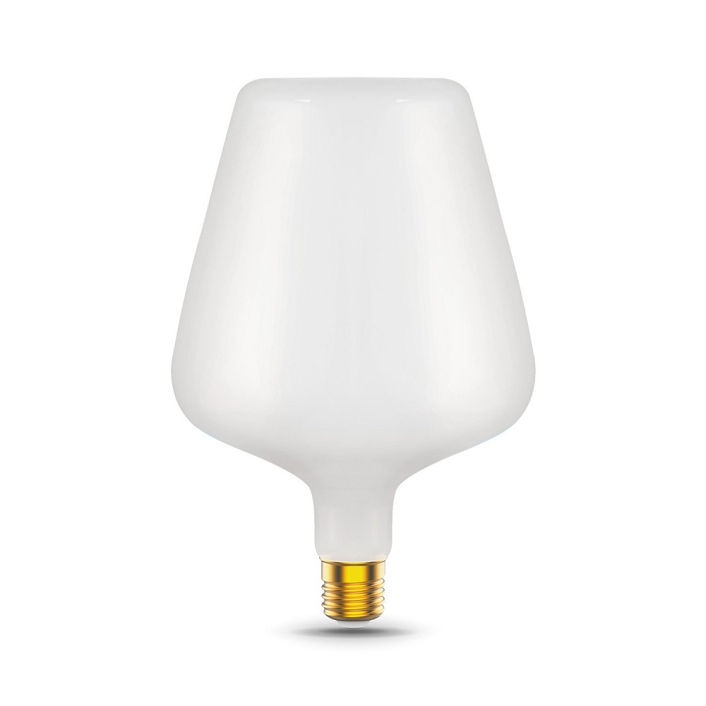 Лампы светодиодные Gauss Black Filament V160 milky E27 оригинальная 160 мм мощность - 9 Вт, цоколь - E27, световой поток - 890 Лм, цветовая температура - 4100 °К, форма - оригинальная