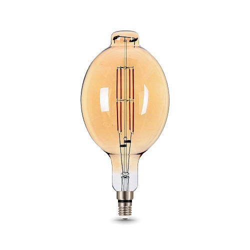 Лампы светодиодные Gauss Black Filament BT180 E27 оригинальная 180 мм мощность - 8 Вт, цоколь - E27, световой поток - 620-780 Лм, цветовая температура - 2400 °К, форма - оригинальная