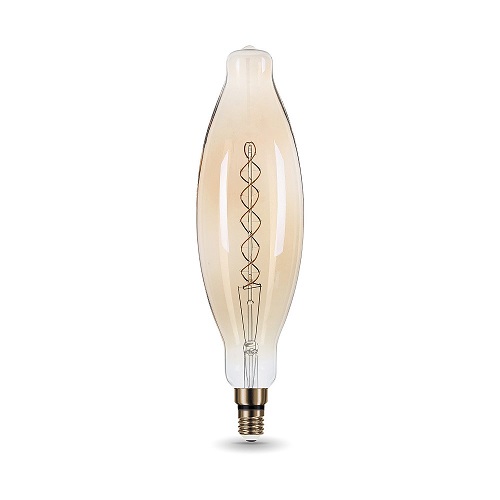 Лампы светодиодные Gauss Black Filament T120 E27 оригинальная 120 мм мощность - 8 Вт, цоколь - E27, световой поток - 620 Лм, цветовая температура - 2400 °К, форма - оригинальная
