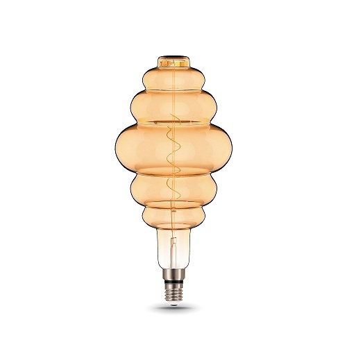 Лампы светодиодные Gauss Black Filament Honeycomb E27 оригинальная 200 мм мощность - 6-8.5 Вт, цоколь - E27, световой поток - 420-660 Лм, цветовая температура - 2000-2400 °К, форма - оригинальная