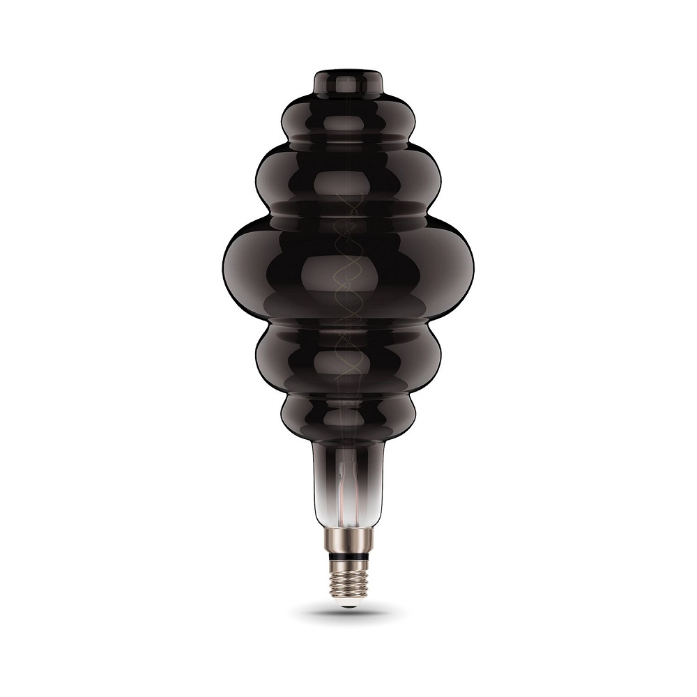 Лампа светодиодная Gauss Black Filament Honeycomb серая E27 оригинальная 200 мм мощность - 8 Вт, цоколь - E27, световой поток - 380 Лм, цветовая температура - 2700 °К, цвет свечения - теплый белый, форма - оригинальная