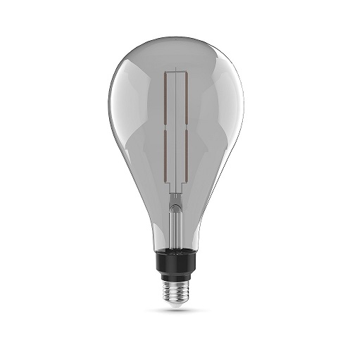 Лампы светодиодные Gauss Black Filament PS160 серая E27 оригинальная 160 мм мощность - 6 Вт, цоколь - E27, световой поток - 330 Лм, цветовая температура - 4100 °К, форма - оригинальная