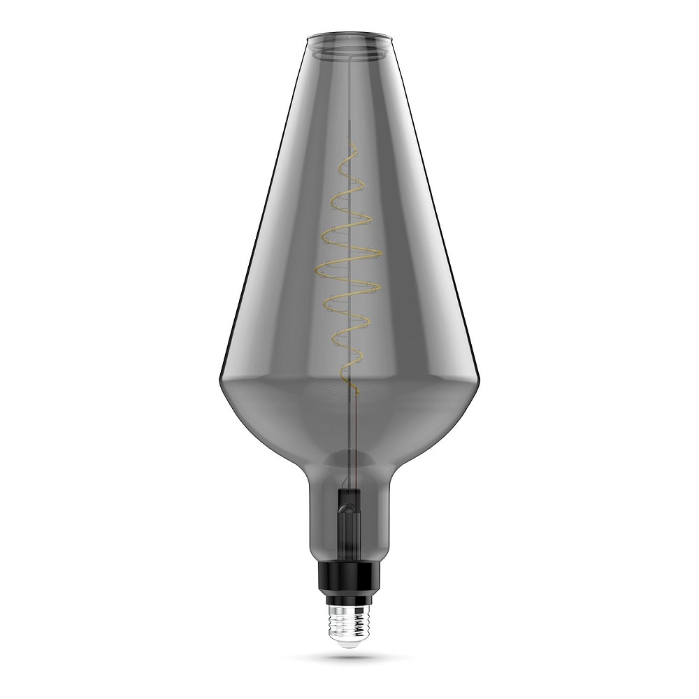 Лампы светодиодные Gauss Black Filament Vase серая E27 оригинальная 200 мм мощность - 8.5 Вт, цоколь - E27, световой поток - 165 Лм, цветовая температура - 1800 °К, форма - оригинальная