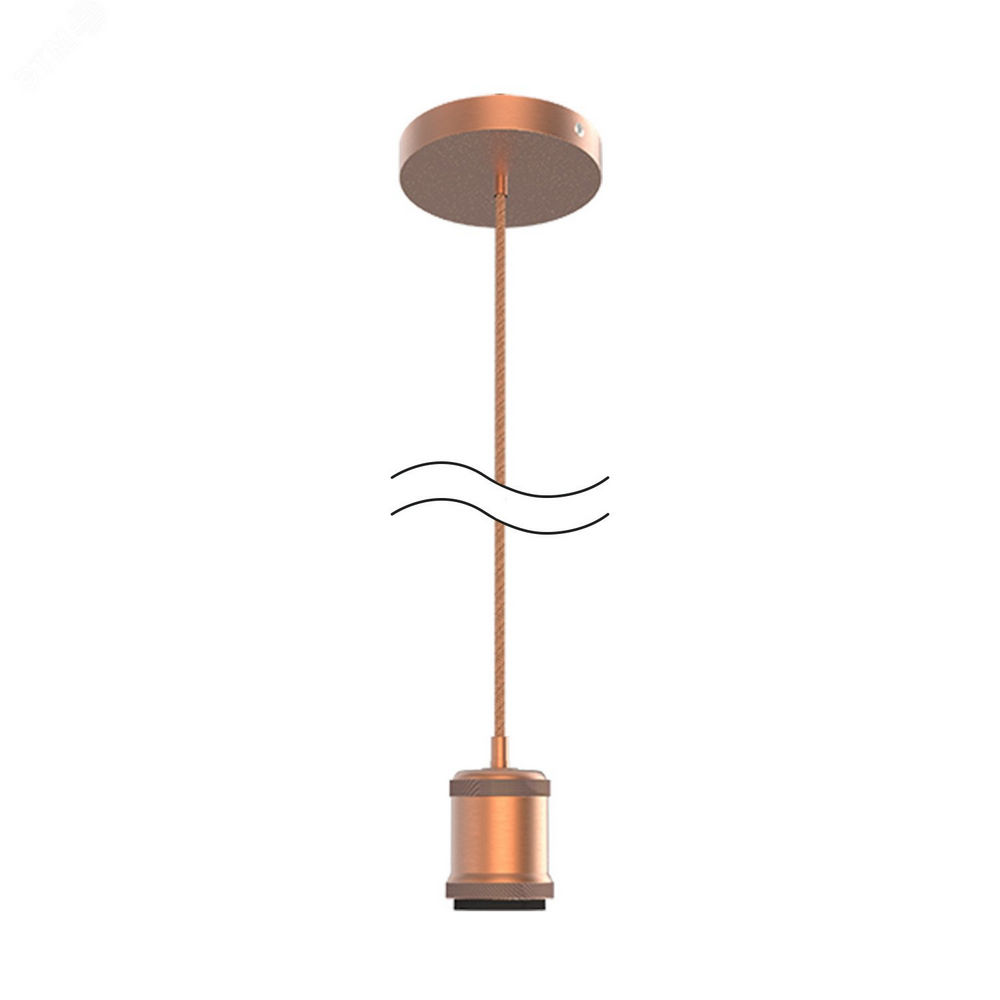 Светильник под лампу Gauss Decor PL023, подвесной, цоколь - Е27, 60 Вт, материал корпуса - алюминий, цвет - медный